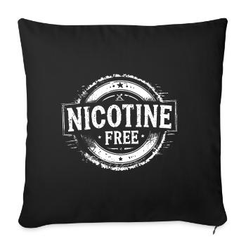 Non-fumeur, ex-fumeur, sans nicotine - Housse de coussin décorative 45 x 45 cm - noir - Devant