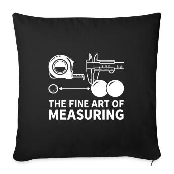 L’art de mesurer la pétanque de boule - Housse de coussin décorative 45 x 45 cm - noir - Devant