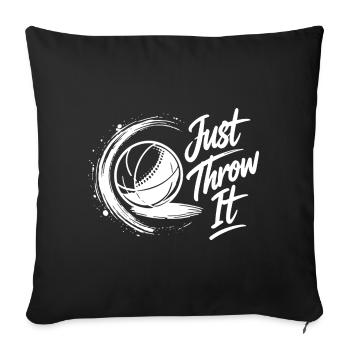 Just Throw It Boule Petanque Sport - Sofakissenbezug 45 x 45 cm - Schwarz - Vorne