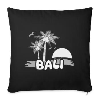 Bali as a holiday - Sofa pillowcase 17,3'' x 17,3'' (45 x 45 cm) - black - Front