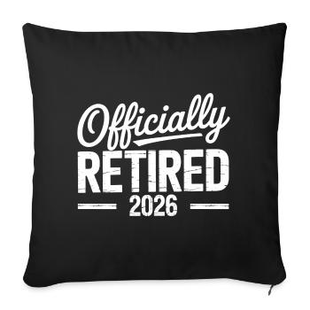 Retired 2026 Funny Retired Graphic Men Retirement - Sofa pillowcase 17,3'' x 17,3'' (45 x 45 cm) - black - Front