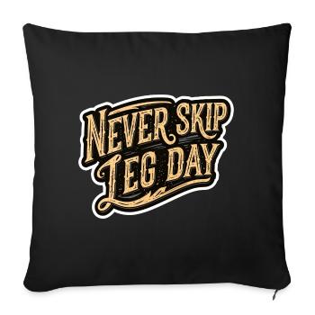 Gym Insider Bodybuilding Leg Day Joke Fitness - Sofa pillowcase 17,3'' x 17,3'' (45 x 45 cm) - black - Front