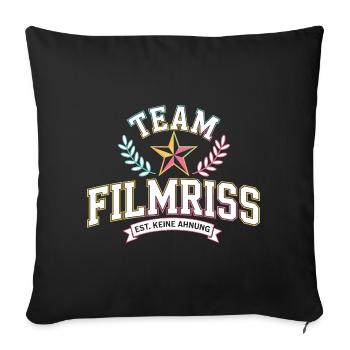 Mallorca Team Filmriss Party JGA Partycrew Malle - Sofakissenbezug 45 x 45 cm - Schwarz - Vorne