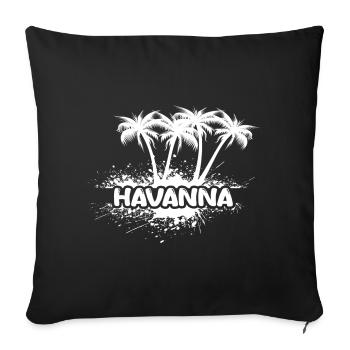 La Havane - Housse de coussin décorative 45 x 45 cm - noir - Devant