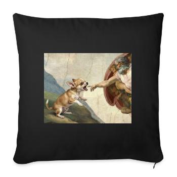 Mème Chihuahua Chihuahua Hand Dog - Housse de coussin décorative 45 x 45 cm - noir - Devant