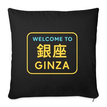 Welcome to Ginza - Housse de coussin décorative 45 x 45 cm - noir - Devant