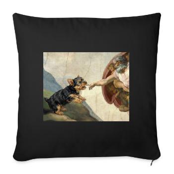 Dog God Hand Havanese Dogs meme - Sofa pillowcase 17,3'' x 17,3'' (45 x 45 cm) - black - Front