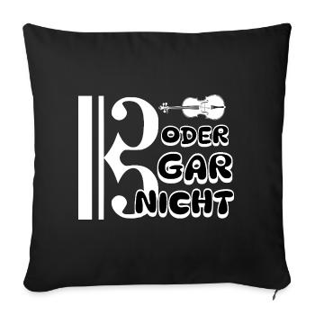 Viola - bass clef or not at all - Sofa pillowcase 17,3'' x 17,3'' (45 x 45 cm) - black - Front