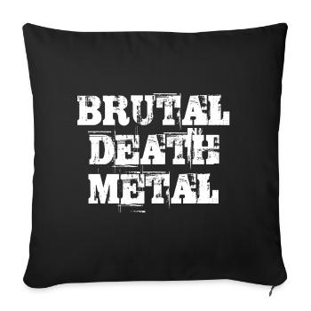 Brutale Death-Metal-Typografie - Sofakissenbezug 45 x 45 cm - Schwarz - Vorne