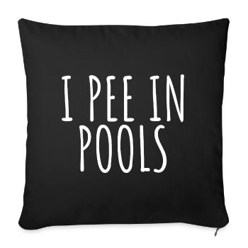 Handgezeichneter Text der Poolside Truth Handgezeichneter Text - Sofakissenbezug 45 x 45 cm - Schwarz - Vorne
