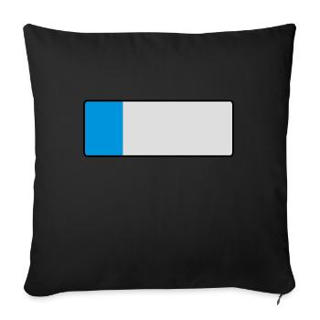 _blank_kurz - Sofa pillowcase 17,3'' x 17,3'' (45 x 45 cm) - black - Front