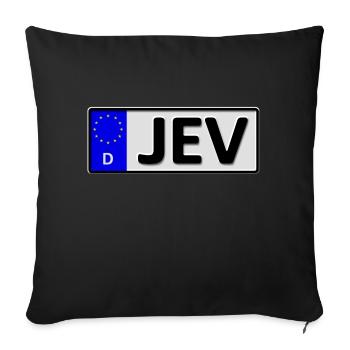 Jever Kennzeichen - Sofakissenbezug 45 x 45 cm - Schwarz - Vorne