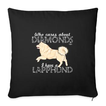 lapphunddiamond3 - Sofakissenbezug 45 x 45 cm - Schwarz - Vorne