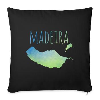 Madeira - Sofakissenbezug 45 x 45 cm - Schwarz - Vorne