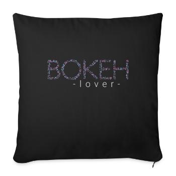 Photography Lover bokeh art design - Sofa pillowcase 17,3'' x 17,3'' (45 x 45 cm) - black - Front