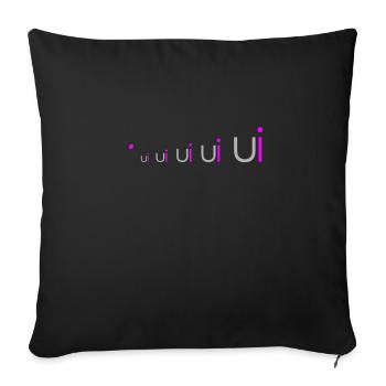 maillot uiuiui 6 - Housse de coussin décorative 45 x 45 cm - noir - Devant