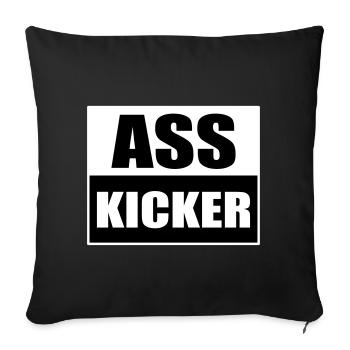 Ass kicker Funny saying ace kicker - Sofa pillowcase 17,3'' x 17,3'' (45 x 45 cm) - black - Front