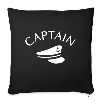 CAPTAIN CAPTAIN HAT - Sofa pillowcase 17,3'' x 17,3'' (45 x 45 cm) - black - Front