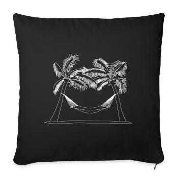 plage - Housse de coussin décorative 45 x 45 cm - noir - Devant