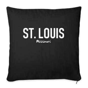 St. Louis - Missouri - United States - United States - United States - Sofa pillowcase 17,3'' x 17,3'' (45 x 45 cm) - black - Front