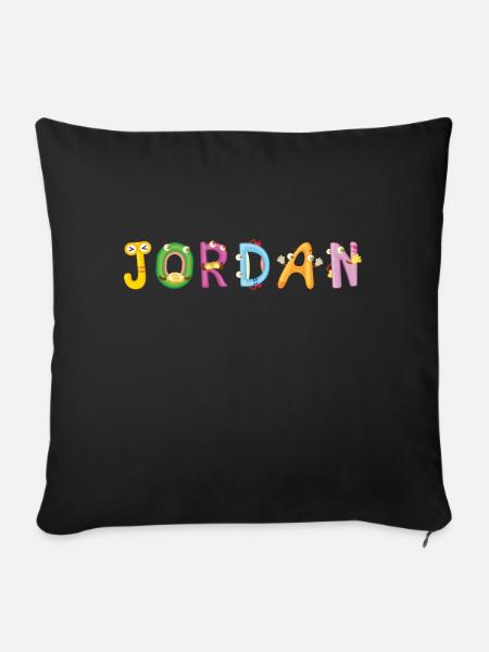 Jordan - Sofakissenbezug 45 x 45 cm - Schwarz