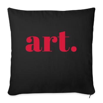 Art. - Sofa pillowcase 17,3'' x 17,3'' (45 x 45 cm) - black - Front