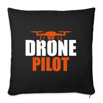 drone - Sofa pillowcase 17,3'' x 17,3'' (45 x 45 cm) - black - Front