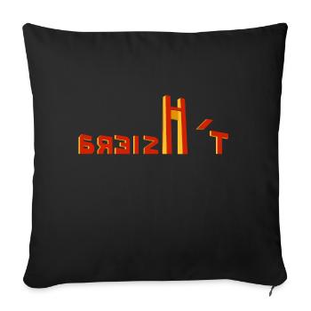 Text Breizh'T klar - Sofakissenbezug 45 x 45 cm - Schwarz - Vorne