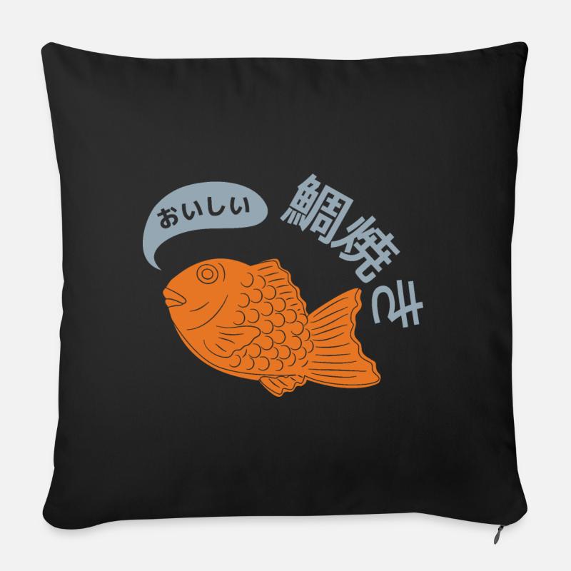 Taiyaki - Sofakissenbezug 45 x 45 cm - Schwarz