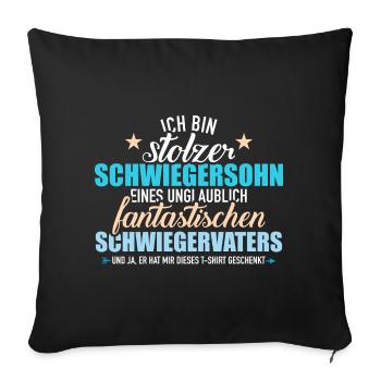 Schwiegersohn - Sofakissenbezug 45 x 45 cm - Schwarz - Vorne
