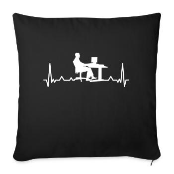 Computer scientist with heartbeat byTheManzanita´s - Sofakissenbezug 45 x 45 cm - Schwarz - Vorne