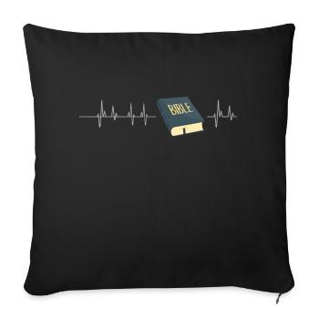 Bible bible God Frequency - Sofa pillowcase 17,3'' x 17,3'' (45 x 45 cm) - black - Front