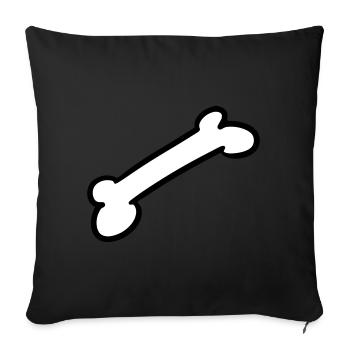 Os chien idée cadeau Amour de chien - Housse de coussin décorative 45 x 45 cm - noir - Devant