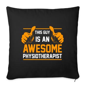 Physiotherapeut Physikalische Therapie Geschenk - Sofakissenbezug 45 x 45 cm - Schwarz - Vorne