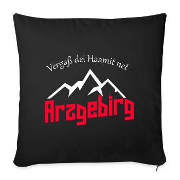 Vergaß dei Haamit net - Sofakissenbezug 45 x 45 cm - Schwarz - Vorne