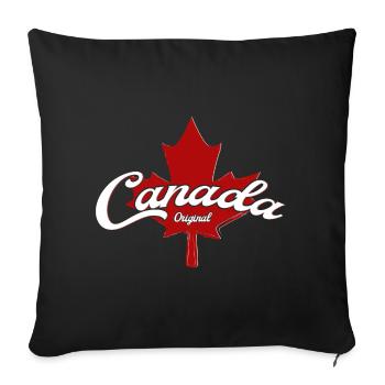 Canada Original curved written - Sofa pillowcase 17,3'' x 17,3'' (45 x 45 cm) - black - Front