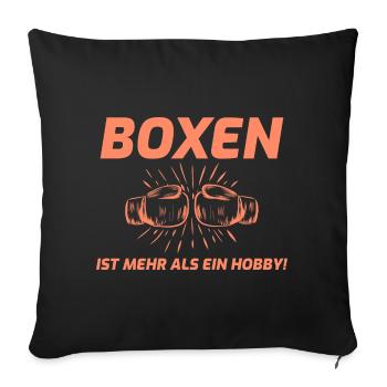 Boxen Spruch - Sofakissenbezug 45 x 45 cm - Schwarz - Vorne