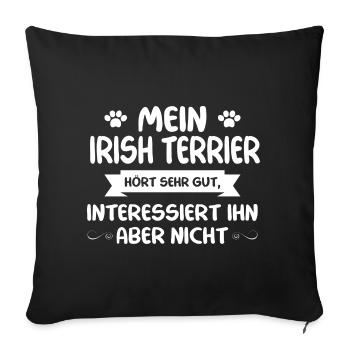 Irish Terrier - Sofakissenbezug 45 x 45 cm - Schwarz - Vorne