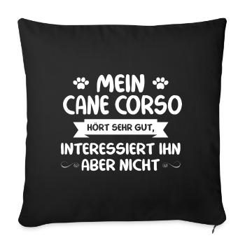 Cane Corso - Sofakissenbezug 45 x 45 cm - Schwarz - Vorne