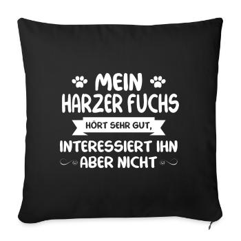 Harzer Fuchs - Sofakissenbezug 45 x 45 cm - Schwarz - Vorne