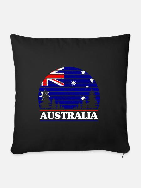Australien - Sofakissenbezug 45 x 45 cm - Schwarz