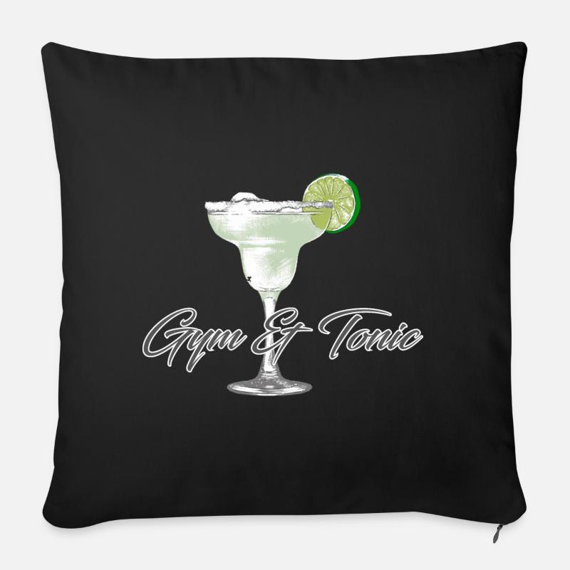 Gym tonic - Sofakissenbezug 45 x 45 cm - Schwarz