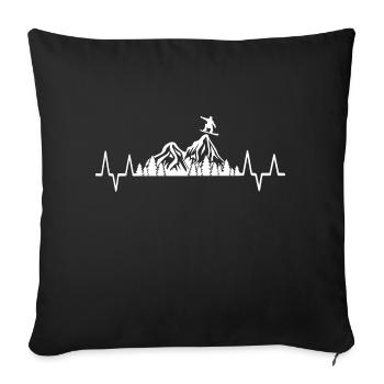 Snowboard Snowboarder - Sofakissenbezug 45 x 45 cm - Schwarz - Vorne