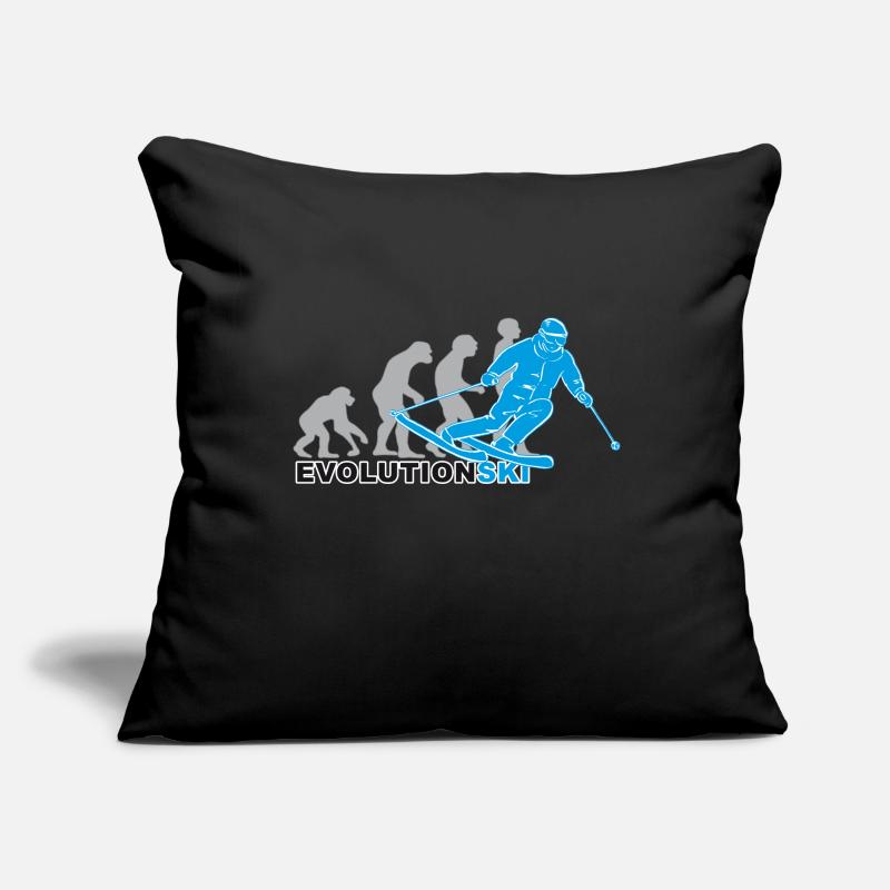 evolution ski, skiing, skiing, ski slope Sofa pillowcase 17,3'' x 17,3'' (45 x 45 cm)