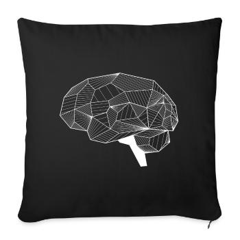 Gehirn - Sofakissenbezug 45 x 45 cm - Schwarz - Vorne