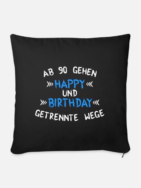 Ab 90 blau - Sofakissenbezug 45 x 45 cm - Schwarz