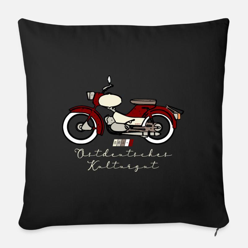 Simson Star SR4-1 - DDR - Ostdeutsches Kulturgut - Sofakissenbezug 45 x 45 cm - Schwarz