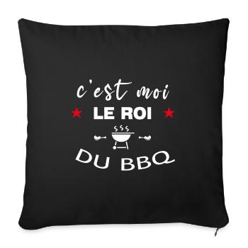 C'est moi le roi du barbecue - Housse de coussin décorative 45 x 45 cm - noir - Devant
