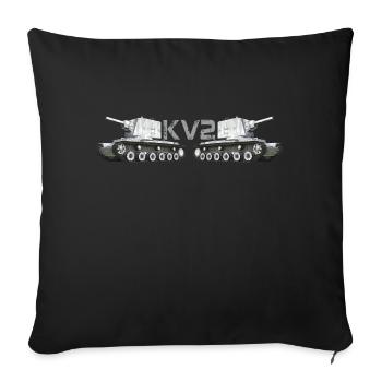 kv2 - Housse de coussin décorative 45 x 45 cm - noir - Devant
