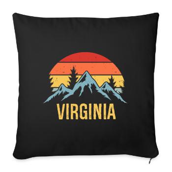 Virginia - Sofa pillowcase 17,3'' x 17,3'' (45 x 45 cm) - black - Front